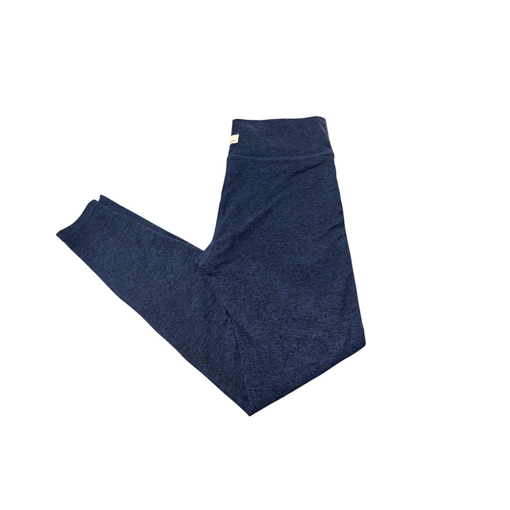 Vuori Performance Leggings Womens Medium Navy Blue Heathered Stretch